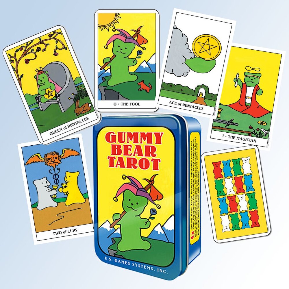Adorable GUMMY BEAR TAROT in TIN Box + Guidebook+ 78 Cards USGS